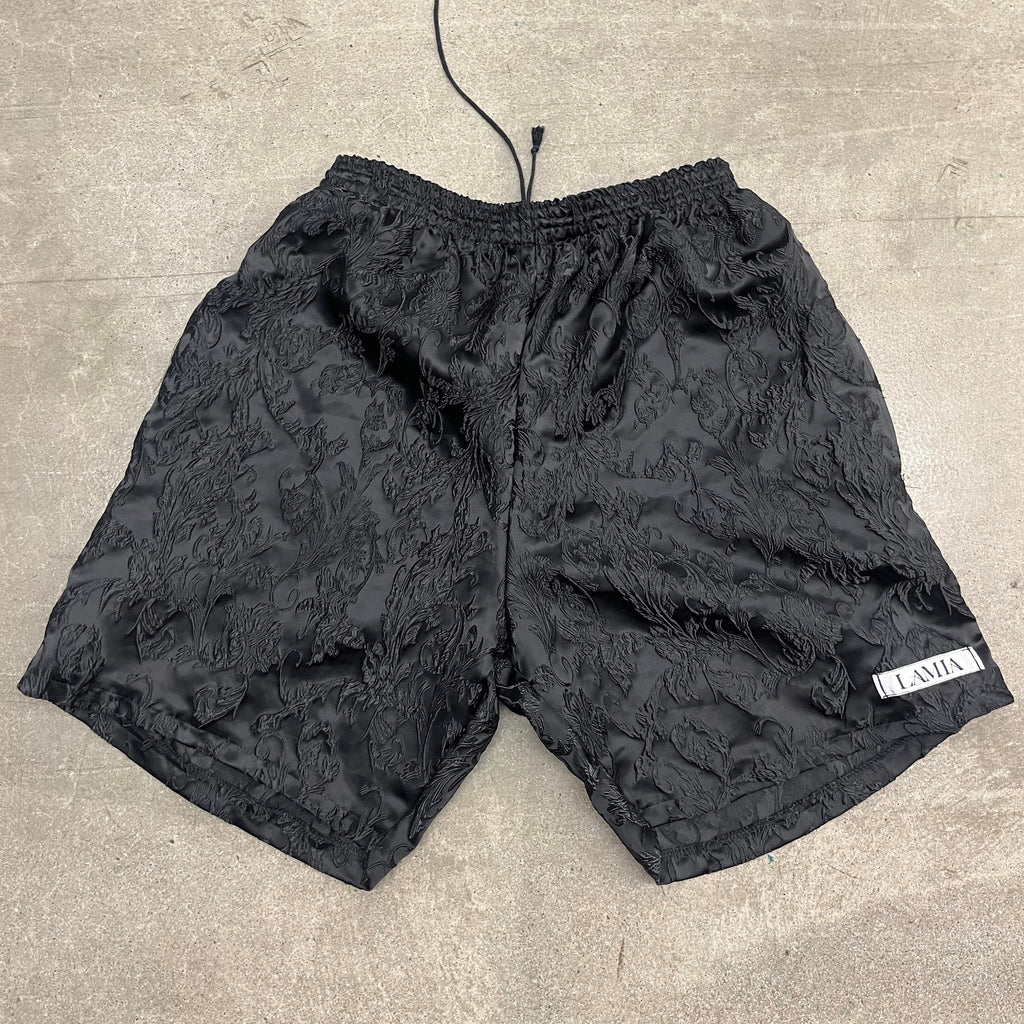 Black Jacquard LAMIA Shorts